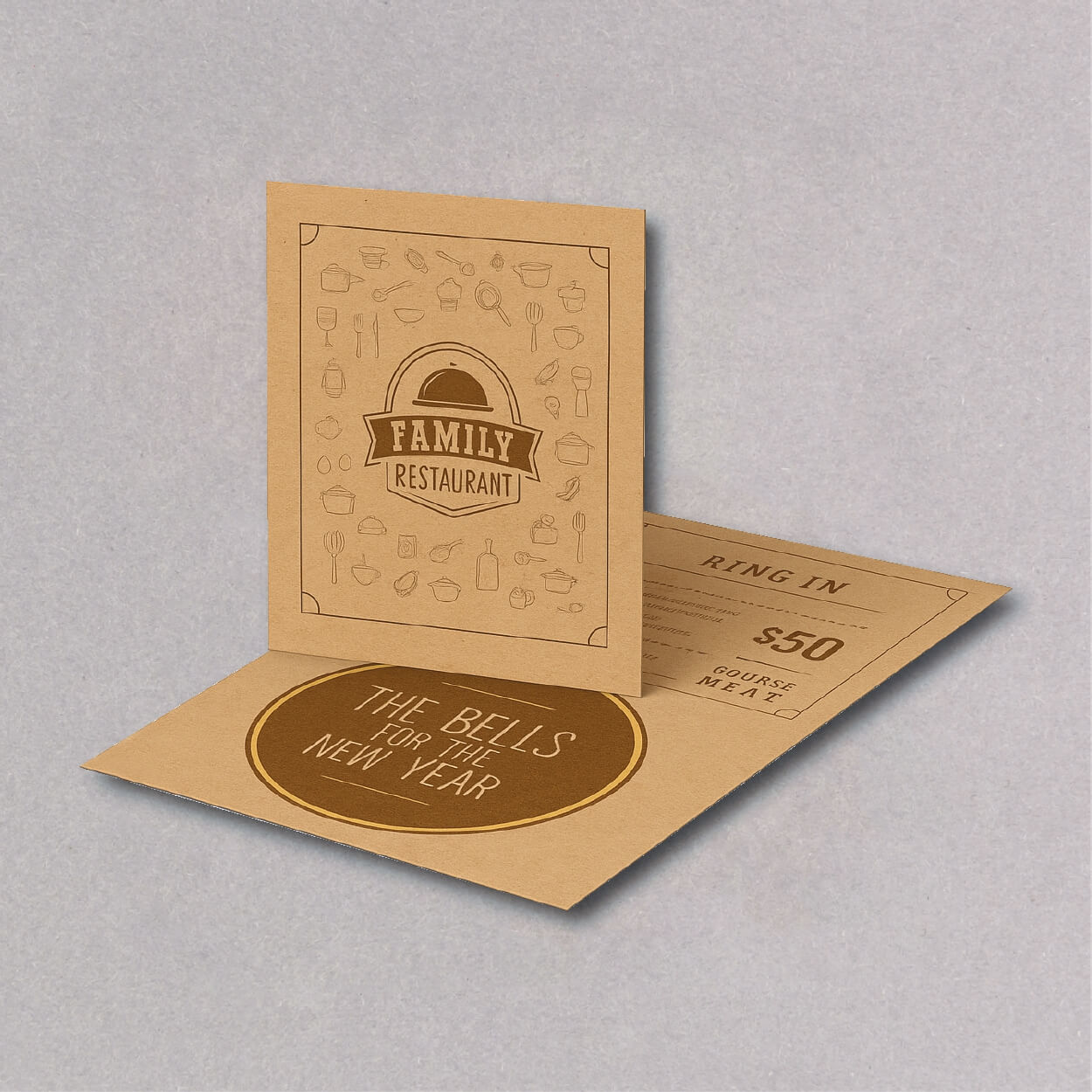 Brown Kraft Menus